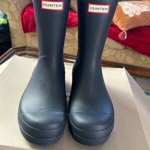 Hunter Play Boot Mid-Height Boots Men Natural Rubber –Round Toe Valtameri Blue11